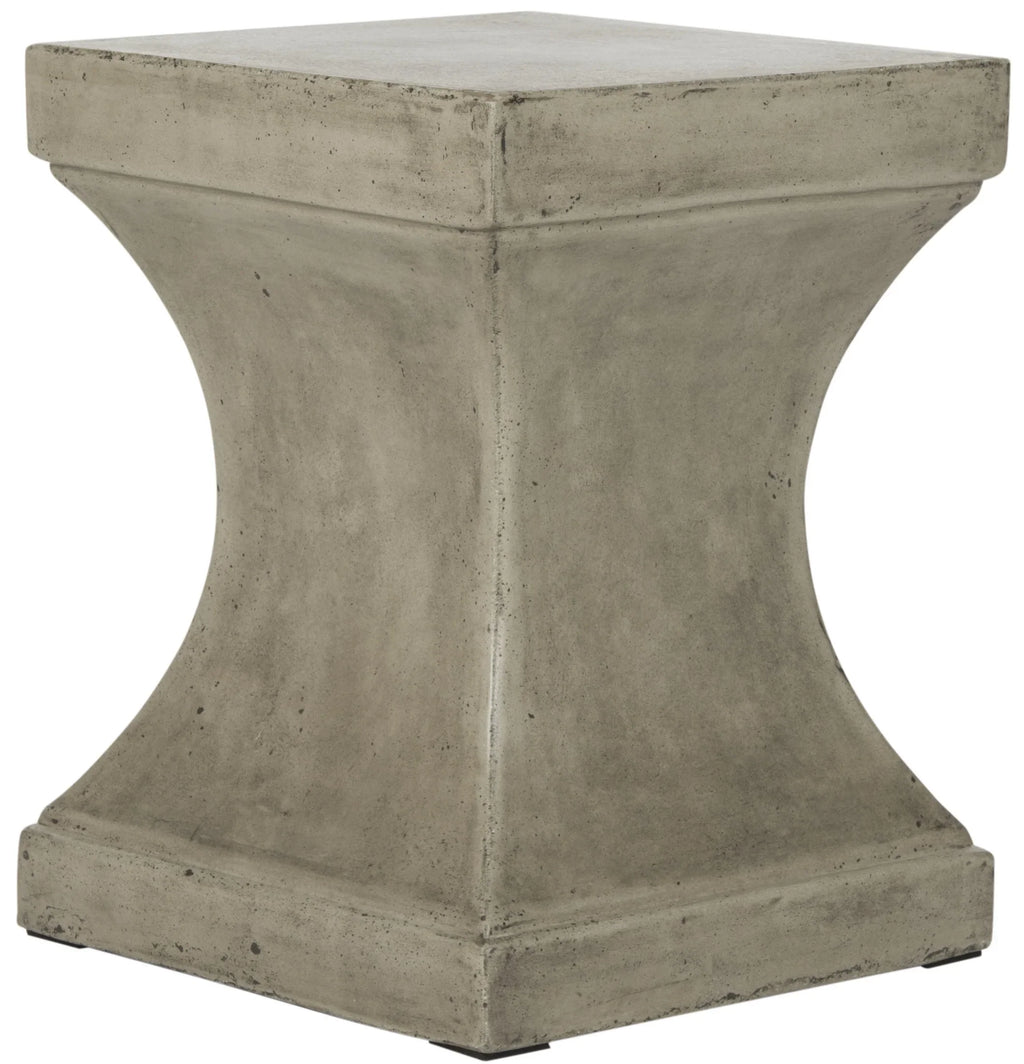 Safavieh Curby Outdoor Modern Concrete Accent Table - Dark Grey
