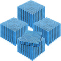 KFFKFF 55 PCS Interlocking Drainage Floor Mat 12" x 12" x 0.6" Modular Interlocking Cushion PVC Non-Slip Drainage Tiles Mats for Pool, Bathroom, Shower, Deck, Patio (Blue)