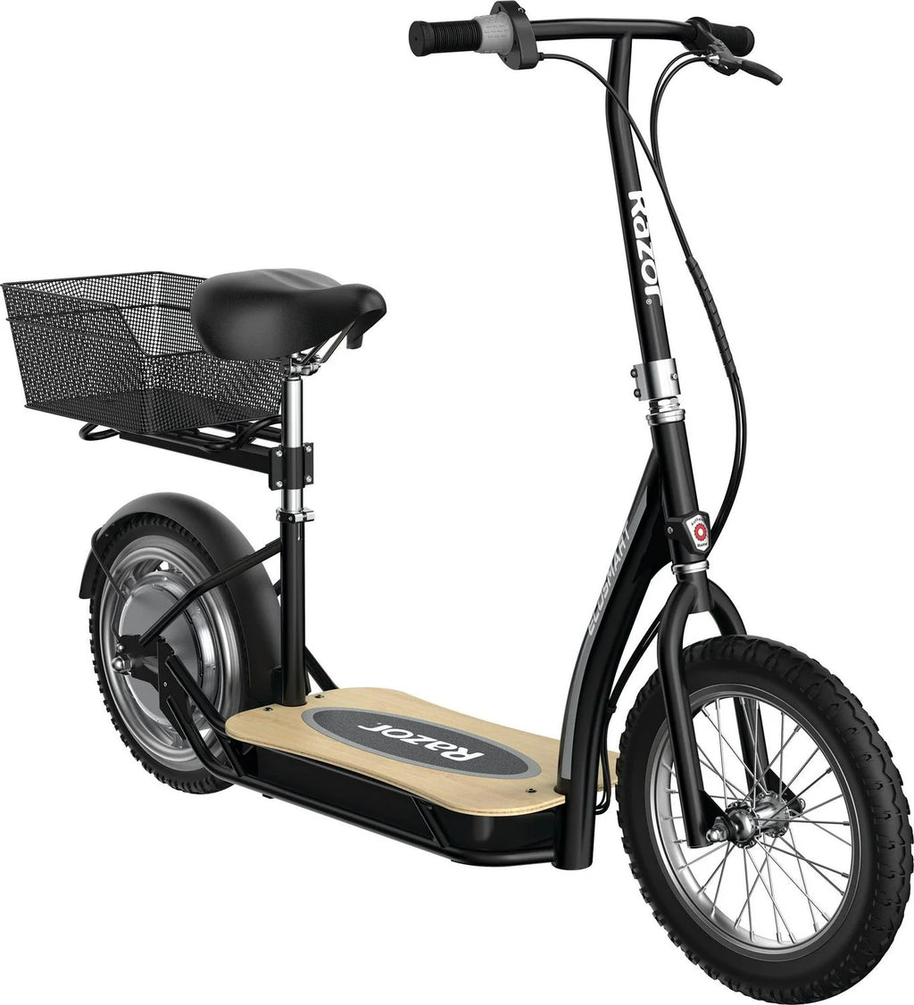 Razor EcoSmart Metro HD Seated Electric Scooter – Black. up to 15.5 mph. for Teen and Adult