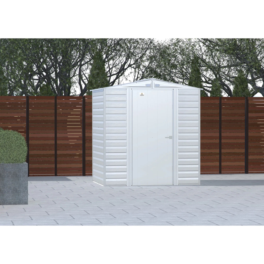 Arrow Select Steel Storage Shed Steel Storage Shed, 6x5, Charcoal