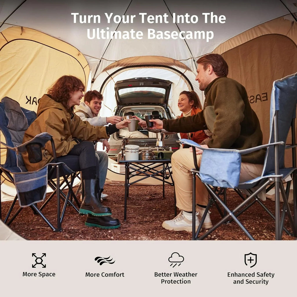 East Oak SUV Tailgate Tent Extension | 6x6 FT Windproof & Waterproof Canopy for Camping, Car, and Outdoor Adventures