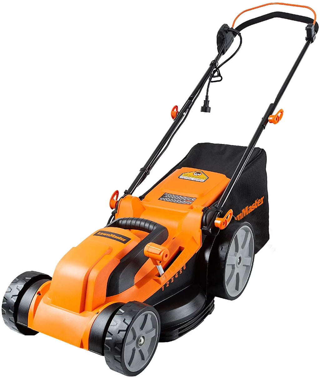 LawnMaster 16-Inch Corded Electric Lawn Mower, 12AMP, Folded, MEB1216K