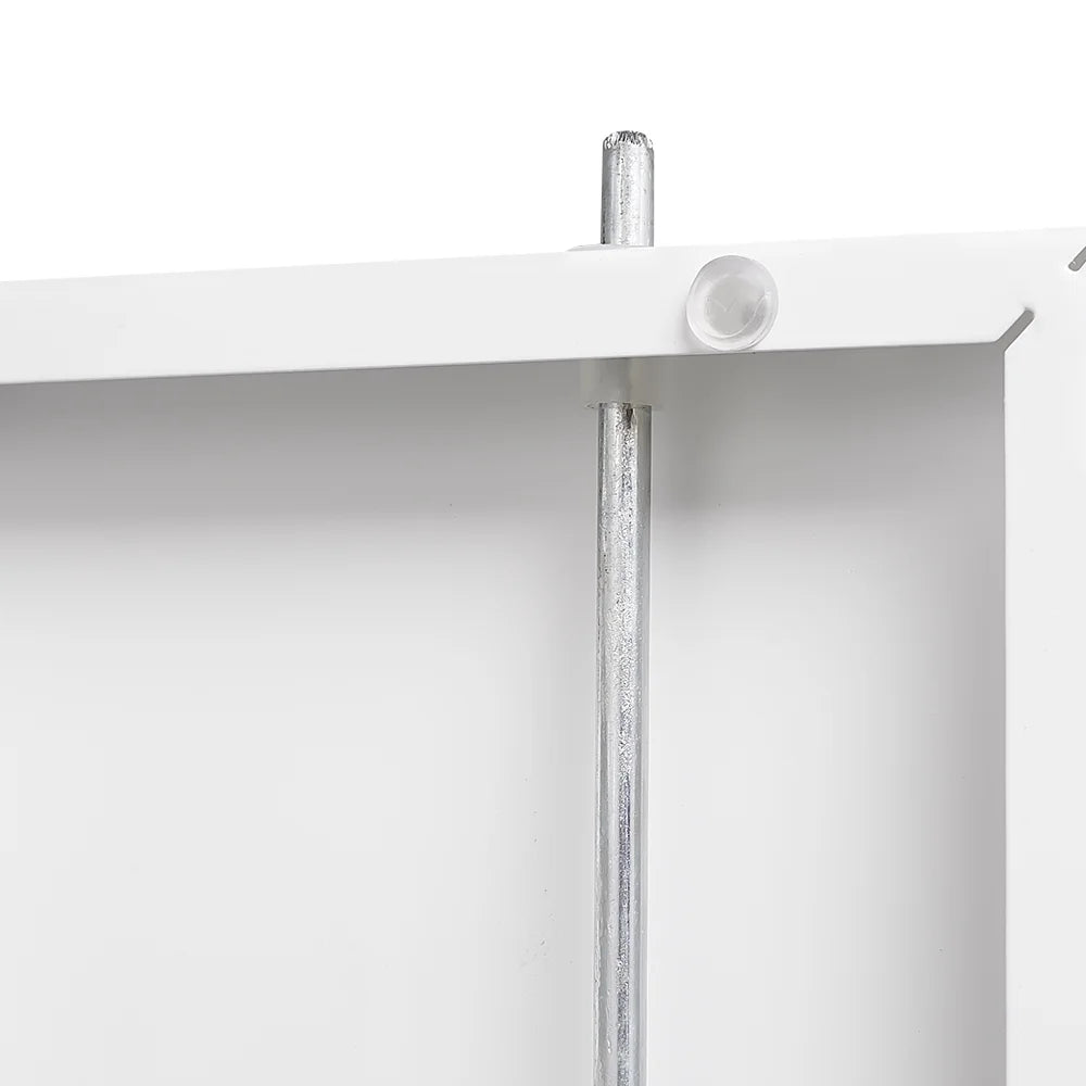 Metal Storage Cabinet with Locking Doors and Adjustable Shelf, Folding Filing Storage Cabinet, Rolling Storage Locker Cabinet for Home Office,School,Garage, White