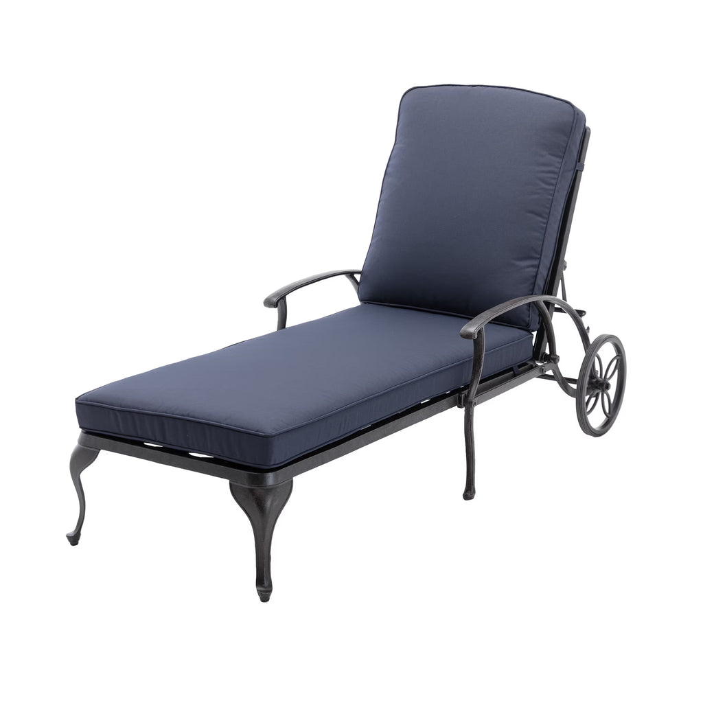 Homefun Aluminum Weatherproof Outdoor Chaise Lounge, Antique Bronze