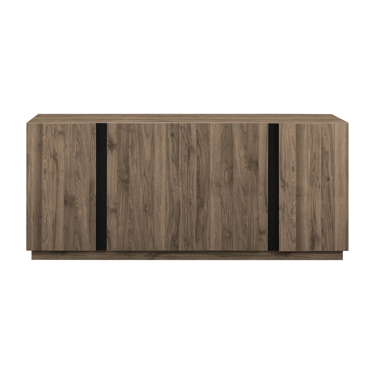 Walker Edison Modern 4-Door TV Stand for TVs up to 80", Slate Grey