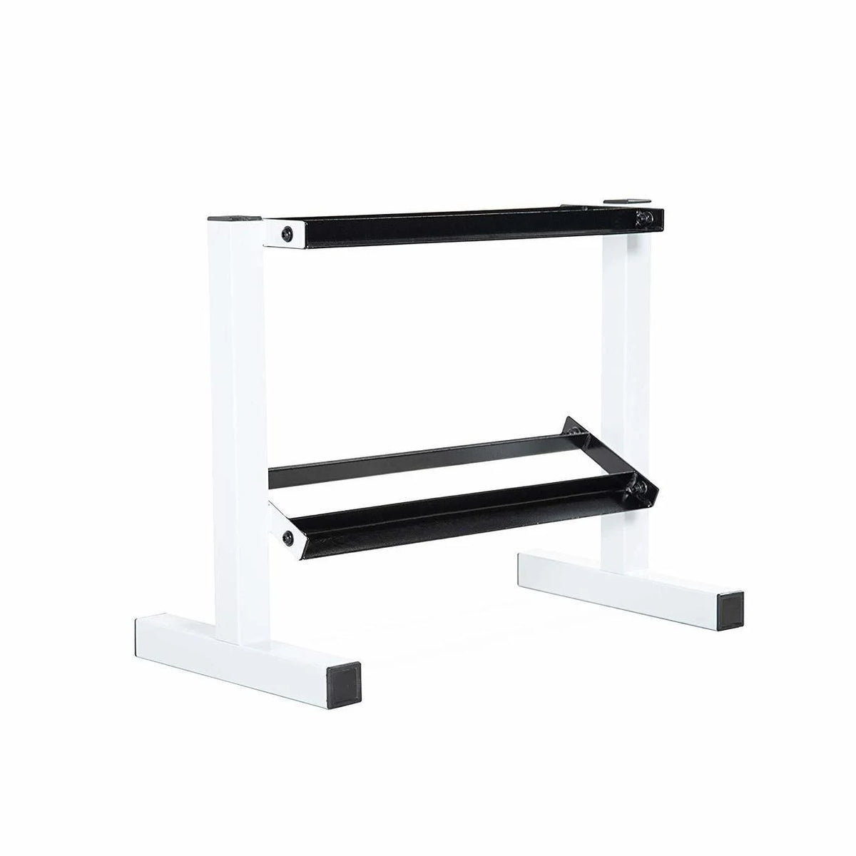 CAP 150 lb Coated Rubber Hex Dumbbell Weight Set with A-Frame Rack, Black