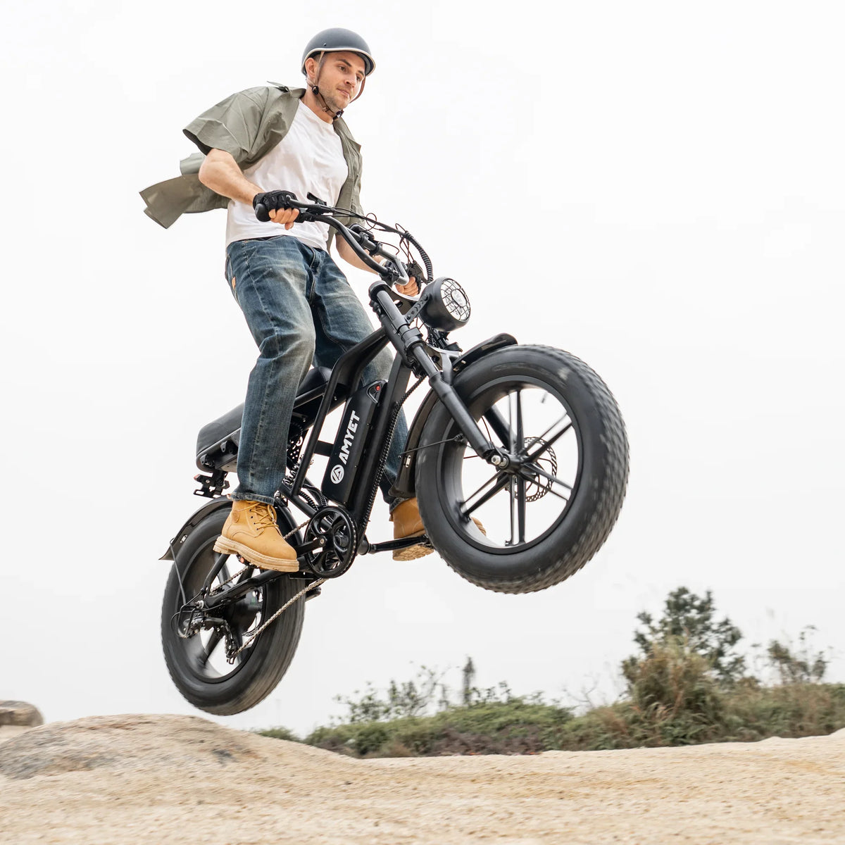 AMYET G60 Peak 1500W Electric Bike, 20" Fat Tire E-Mountain Bikes, 48V 20Ah 32MPH Ebike for Adults Full Suspension UL2849