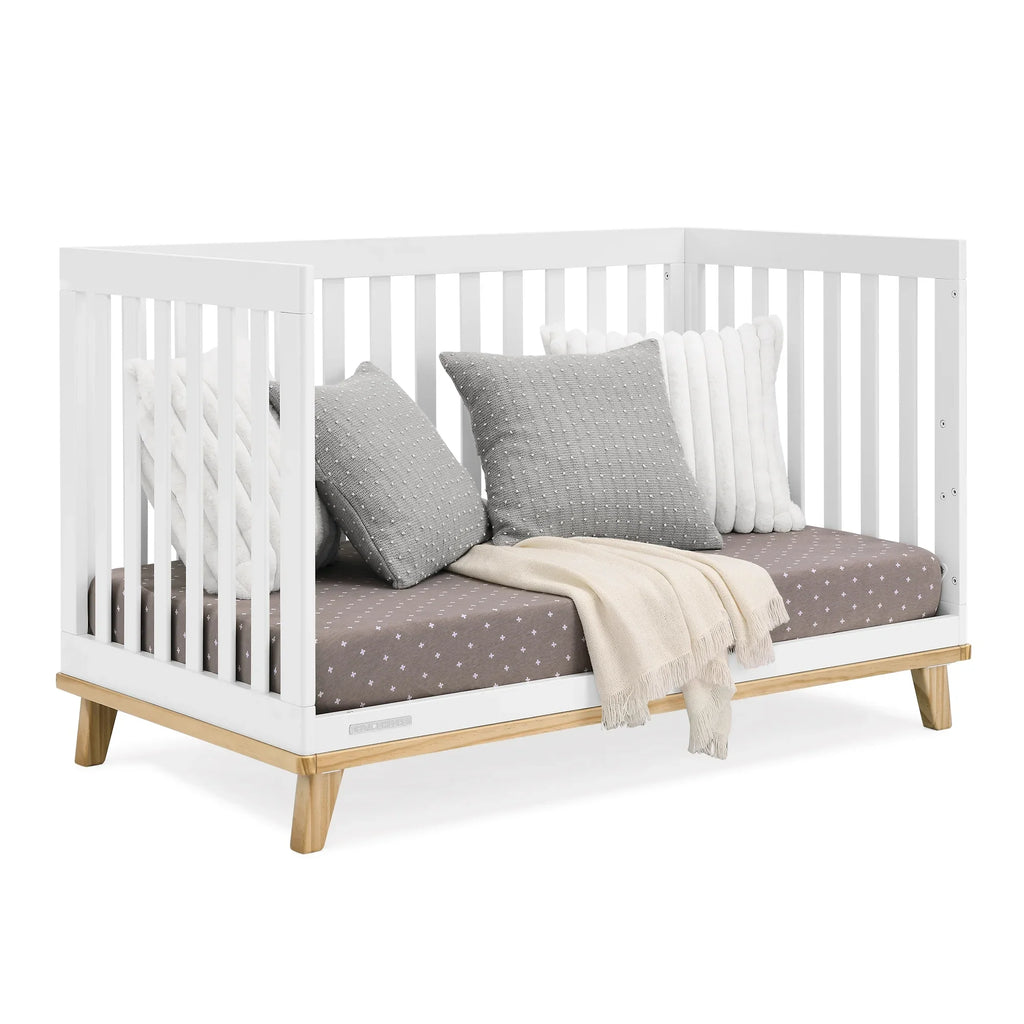 Delta Children Frankie 4-in-1 Convertible Crib - Greenguard Gold Certified, Black with Natural