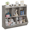Kids Bookshelf and Bookcase Toy Storage Multi Shelf with Cubby Organizer Cabinet for Boys Girls,for Children Playroom Hallway Kindergarten School (White)