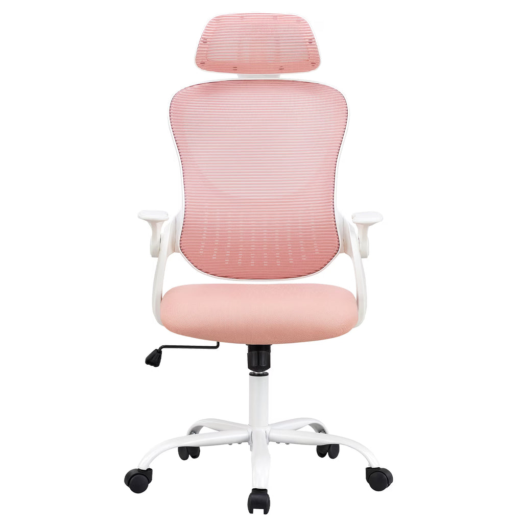 Dovelina Ergonomic Office Chair with Headrest, Adjustable Task Chair with Flip-Up Armrests