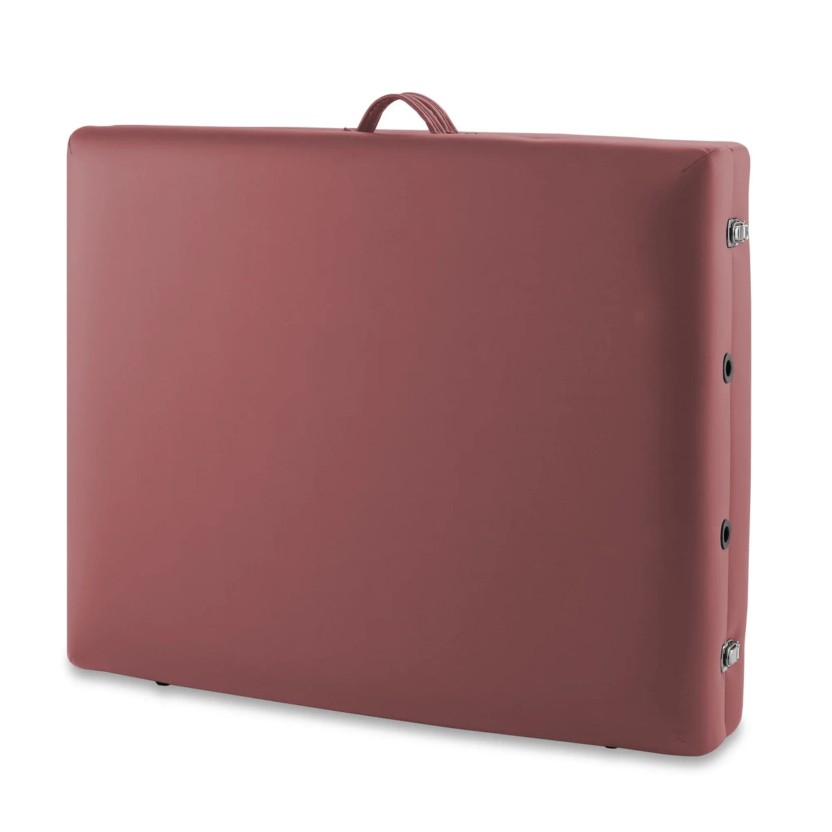 Saloniture Professional Portable Lightweight Bi-Fold Memory Foam Massage Table with Reiki Panels - Includes Headrest, Face Cradle, Armrests and Carrying Case - Burgundy