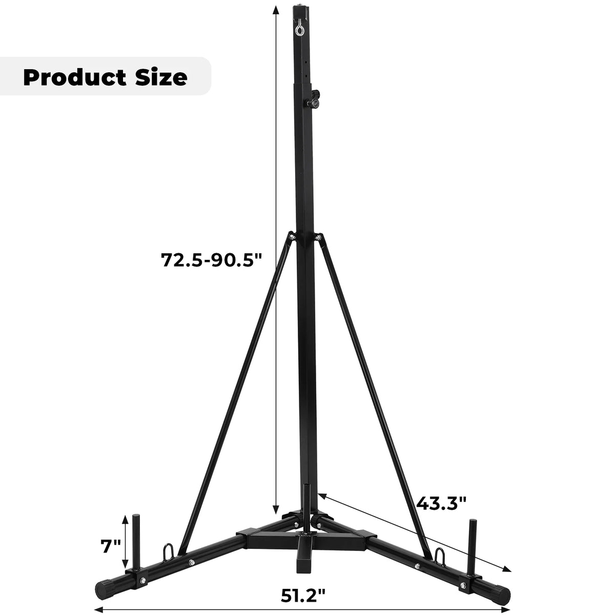 Pirecart Punching Bag Stand Height Adjustable Heavy Boxing Bag Stand for Home Gym Fitness, 150 lbs