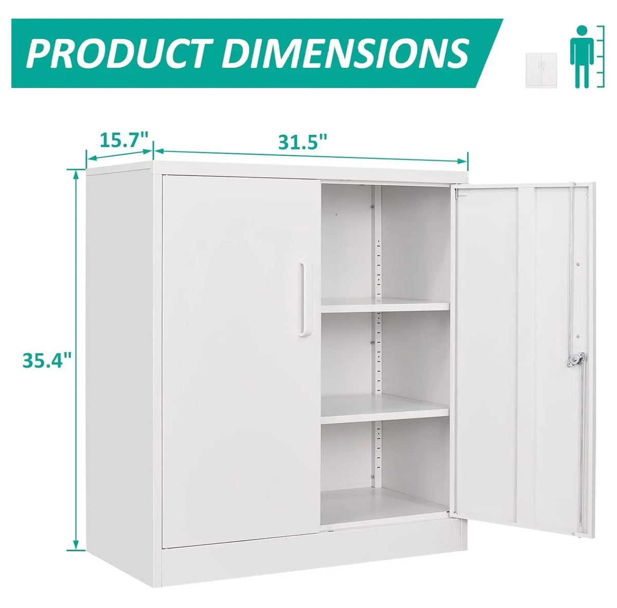Metal Storage Cabinet with 5 Adjustable Shelves,Garage Storage Cabinet with Lock,Black Metal Cabinet with Locking Doors,Steel Cabinet,71" Lockable Storage Cabinet for Home,Office,Garage Cabinets