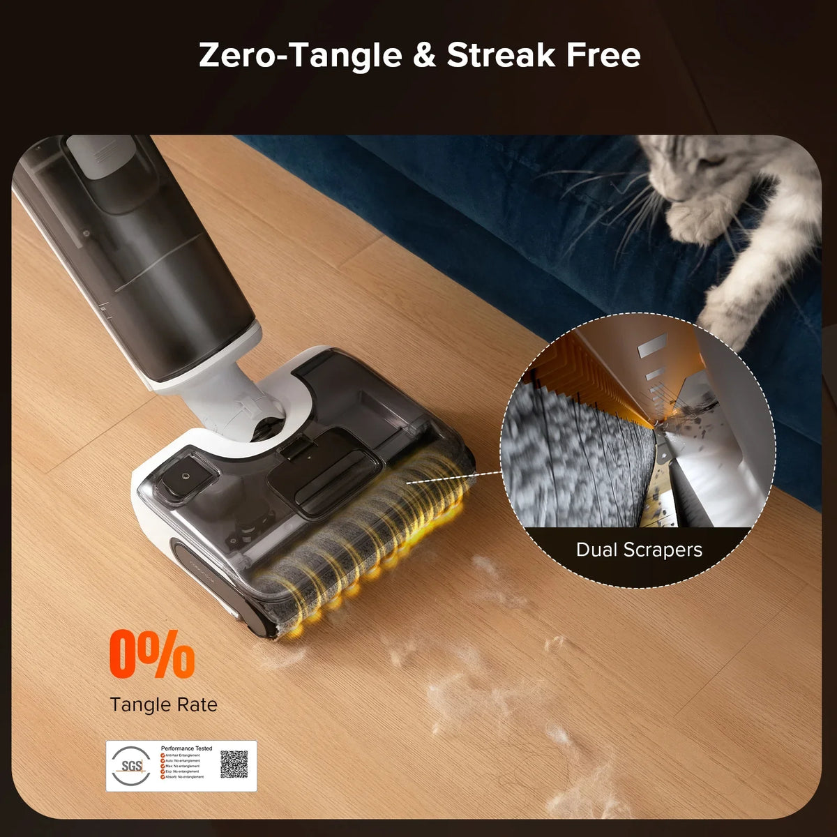 Roborock F25 GT Vacuum Mop All in One, Wet Dry Vacuum Cleaner Cordless, 20000Pa Floor Cleaner Machine for Tile Hardwood Wood Vinyl Floor, Edge to Edge Self Cleaning Electric Mop with 180" Lie-Flat