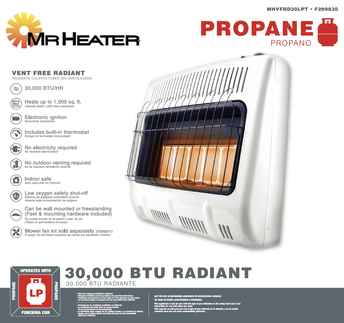 Mr. Heater 30,000 BTU Vent Free Radiant Propane Heater