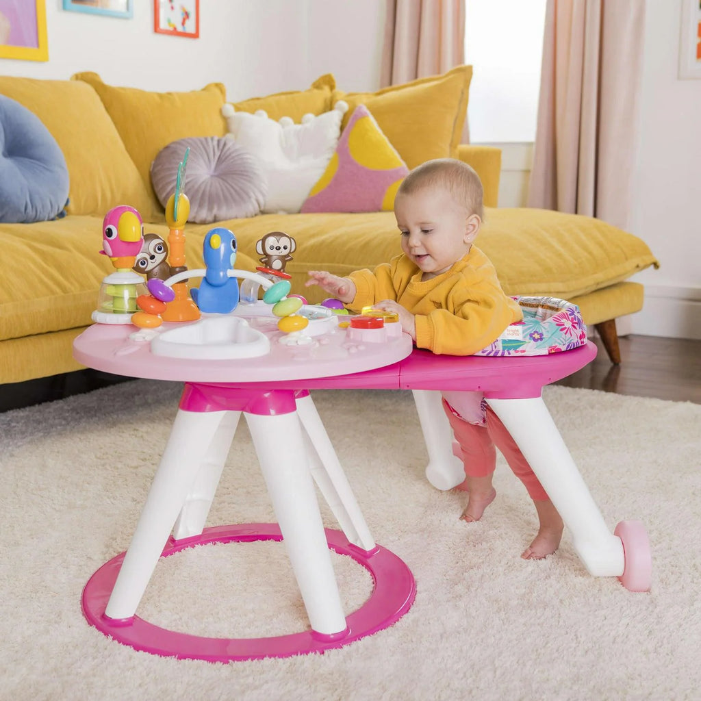 Bright Starts Around We Go 2-in-1 Walk-Around Baby Activity Center & Table. Tropic Coral. Age 6 Months+