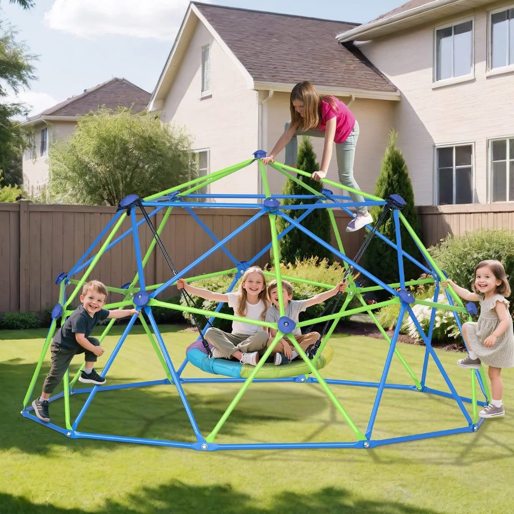 WOSTOO 10FT Climbing Dome,Kids Dome Climber Jungle Gym Outdoor Toddler Play Set for Kids 3-10 Year Outdoor Play, Supports up to 880lbs