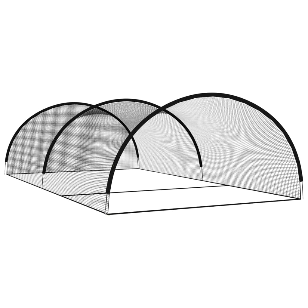 vidaXL Baseball Batting Cage Net Black 236.2"x157.5"x98.4" Polyester