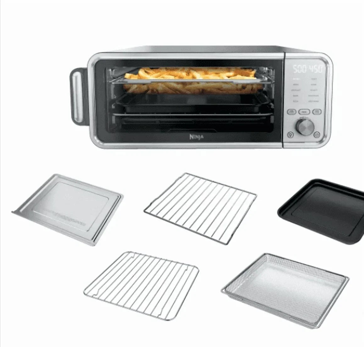 New Ninja Flip 10-in-1 Toaster Oven & Air Fryer with Added Broil Rack