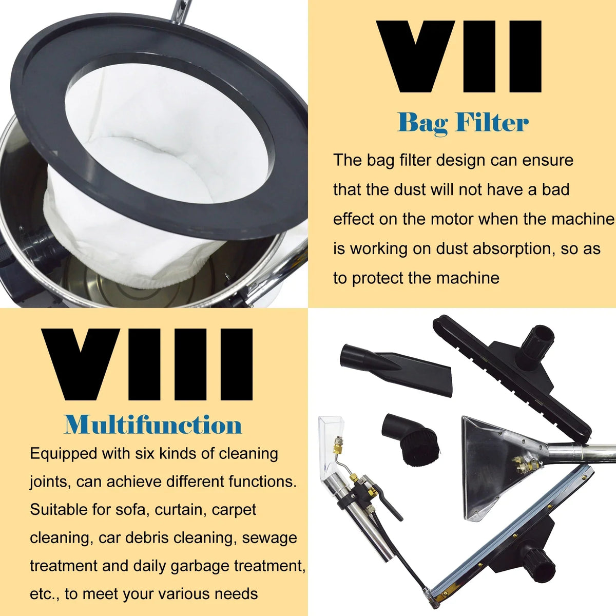 INTBUYING Carpet Cleaning Machine Carpet Extractor 30L/40L/60L/80L 110V/220V