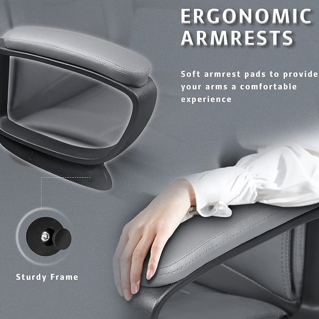 Waleaf Home Office Chair, 400LBS 8Hours Heavy Duty Design, Ergonomic High Back Cushion Lumbar Back Support, Computer Desk Chair, Big and Tall Chair for Work