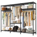 EnHomee Clothing Rack Portable Closet Organizer with 9 Shelves & 3 Rods,Heavy Duty Adjustable Wardrobe Rack 795 LBS Capacity"Black