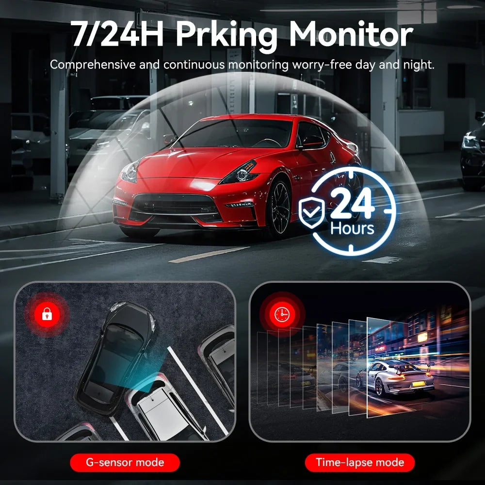 REDTIGER A4 Dash Cam Front and Rear, 4K Car Dash Camera with GPS& 5G Wifi, Touch Screen, 64GB Card, Voice Control Dashcam, Super Night Vision, Front and Rear Dash Cam with G-Sensor