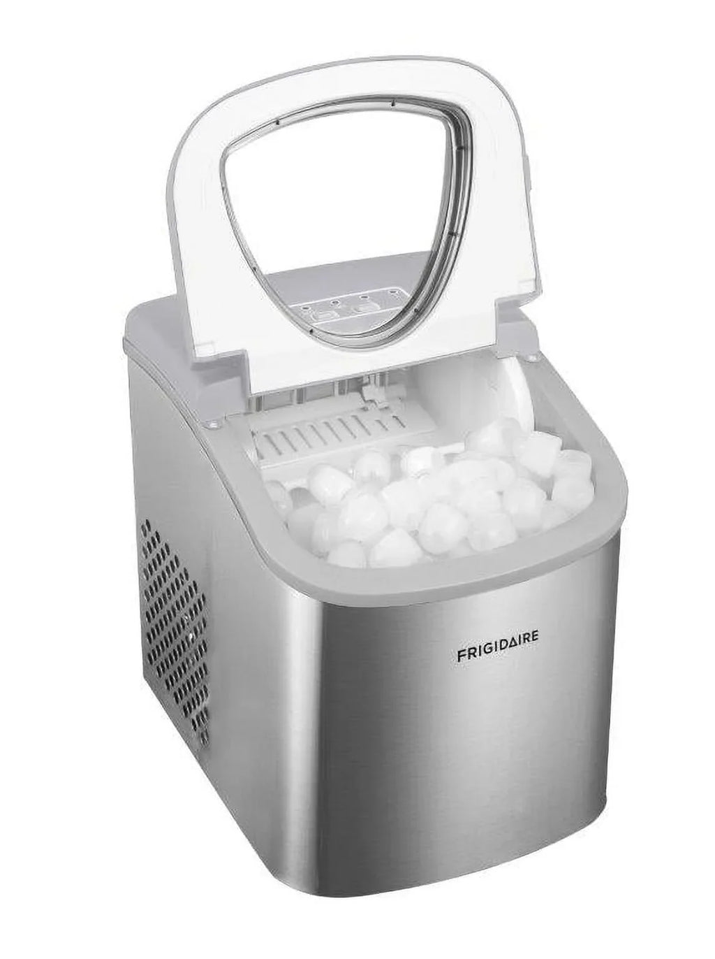 Frigidaire, 26 lbs. Ice Maker, Bullet-Shaped Ice, Stainless Steel, EFIC130