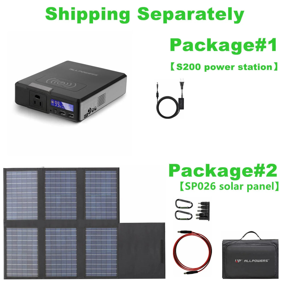 ALLPOWERS 200W Portable Power Station, 154Wh Solar Generator with AC Output, Wireless Charger Power Bank Backup Battery for Camping Emergency