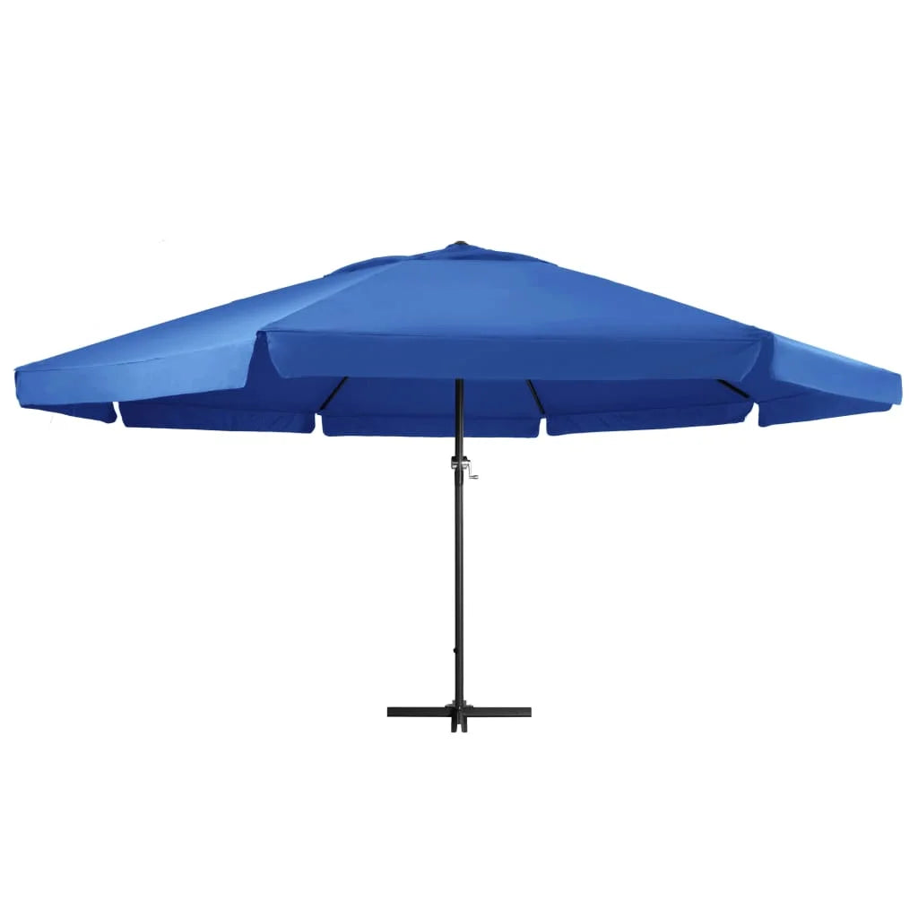 vidaXL Garden Parasol Azure Blue Polyester with PA coating Large
