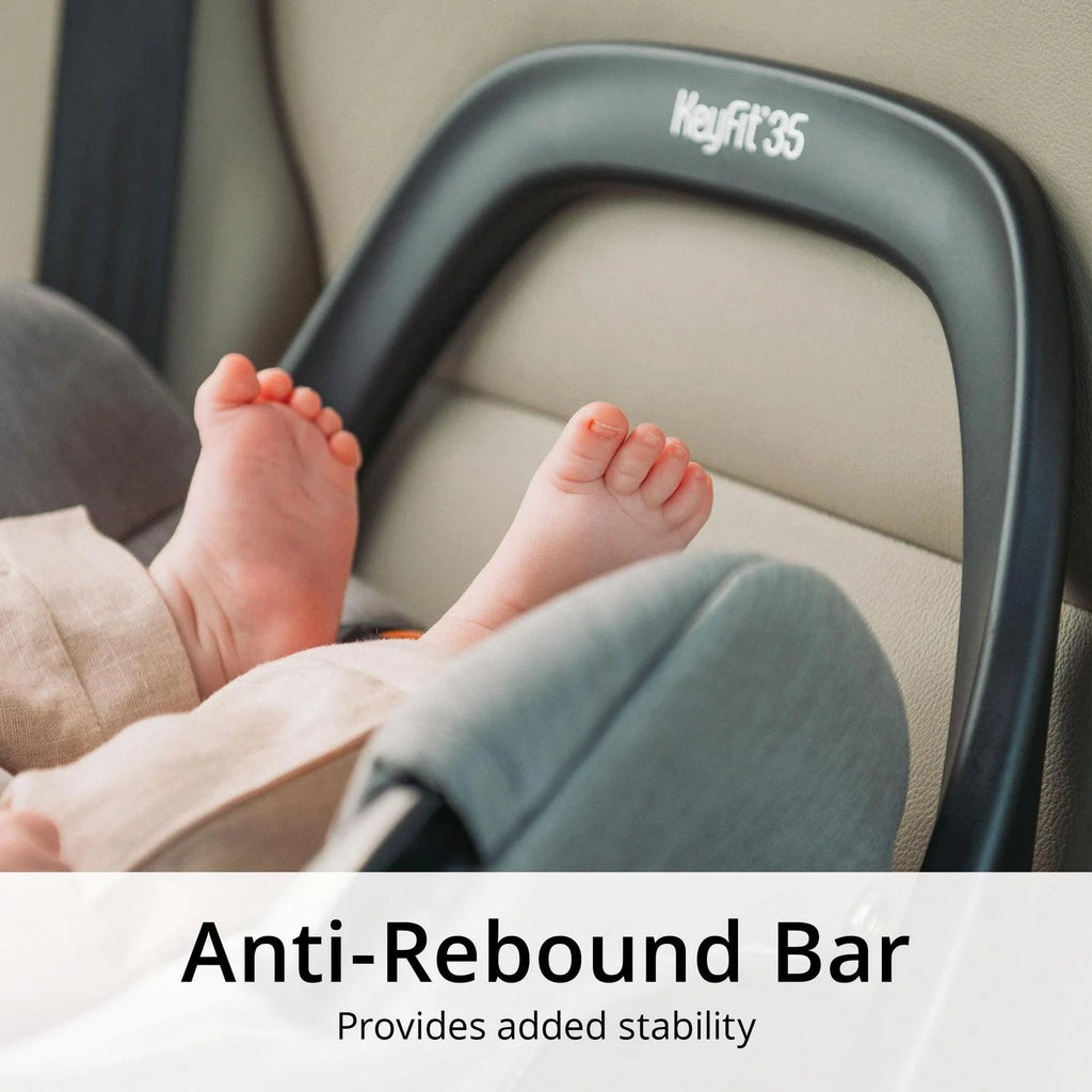 Chicco KeyFit 35 ClearTex 35 lbs Extended Use Infant Car Seat - Shadow (Black). New