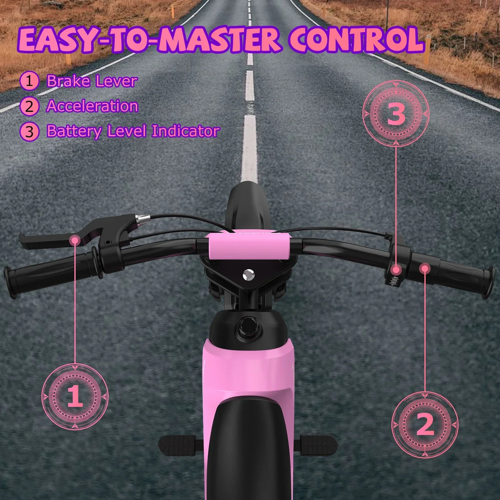 HOVERMAX Electric Dirt Bike, 150W Electric Motorcycle 10MPH Max Speed, Ride On Toys motocross for Kids