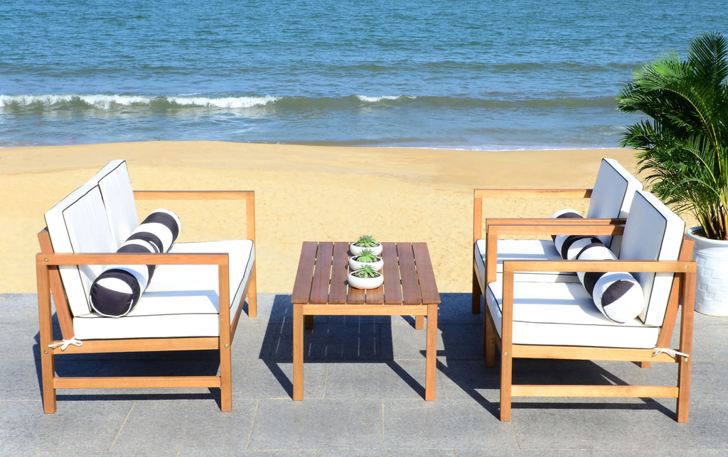 Safavieh Montez 4 Piece Outdoor Set with Accent Pillows