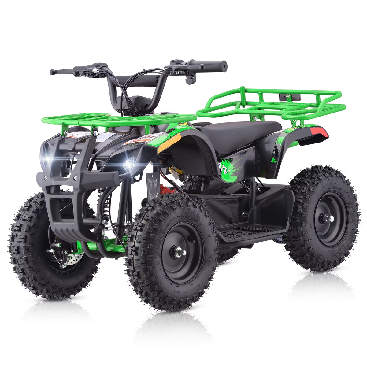 Aoemoe 500W 36V Battery-Powered Ride-On Off-Road 4-Wheeler �C 15 Mile Range, Flame