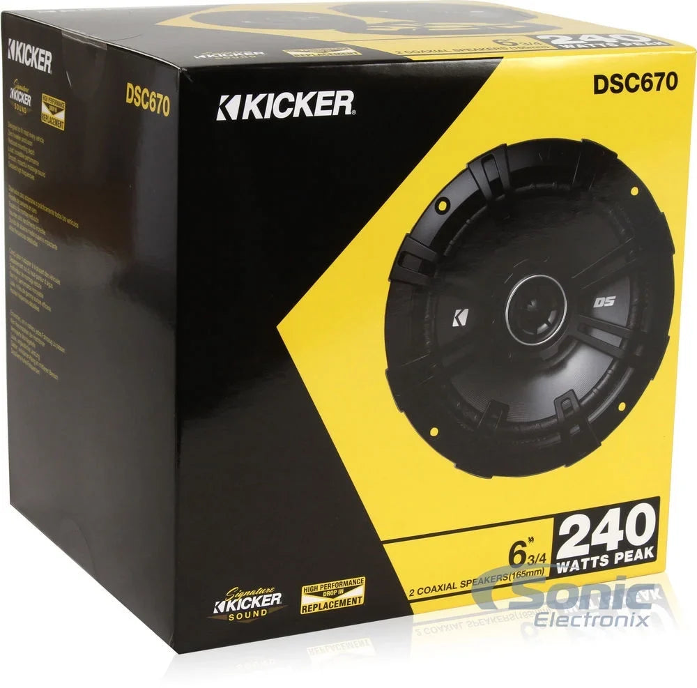 Kicker (2) 43DSC6704 6.75" Car Speakers + (2) 43DSC69304 6x9 Speakers