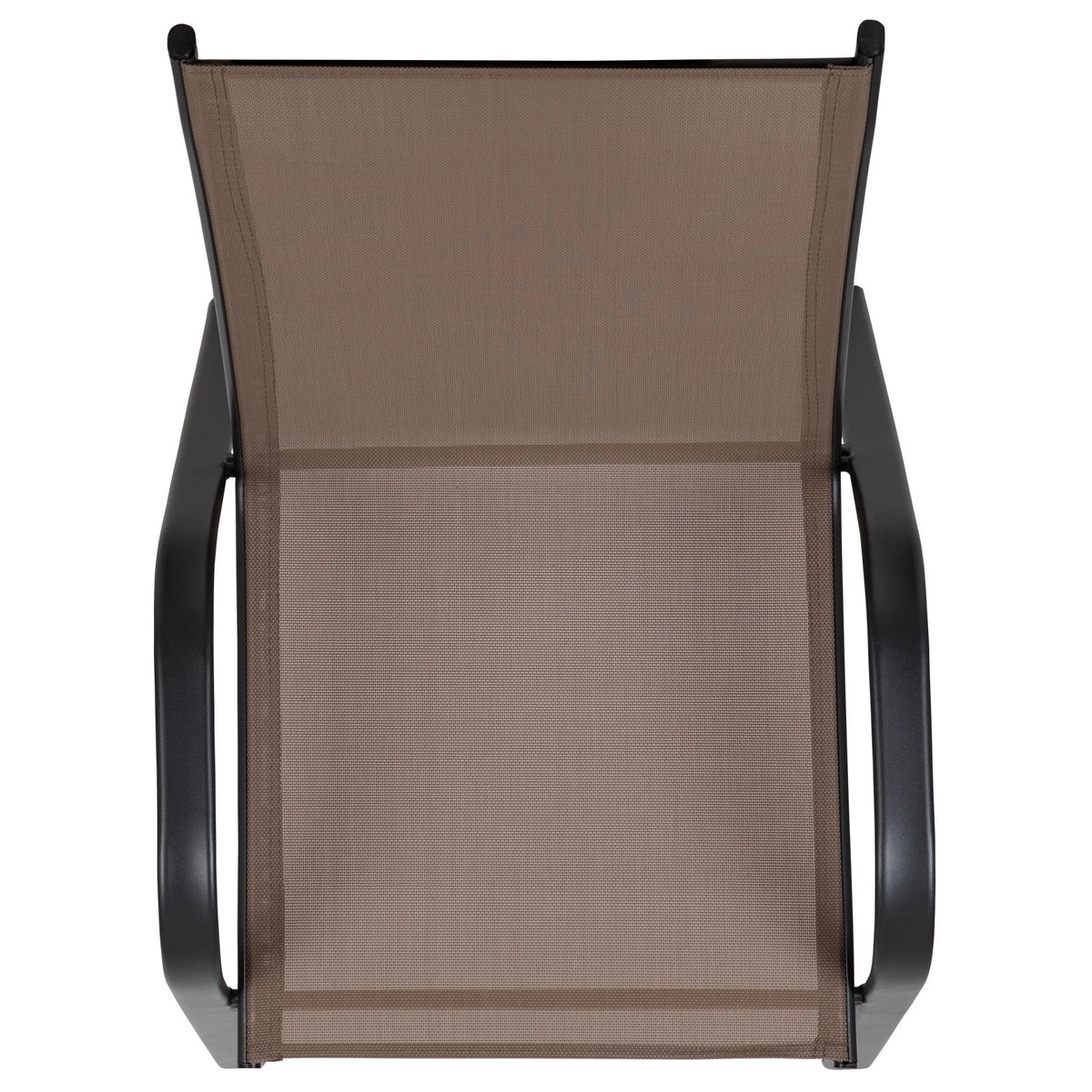 Flash Furniture Flash Furniture Brazos Series Outdoor Stackable Patio Chairs for Adults, Set of 4, Black