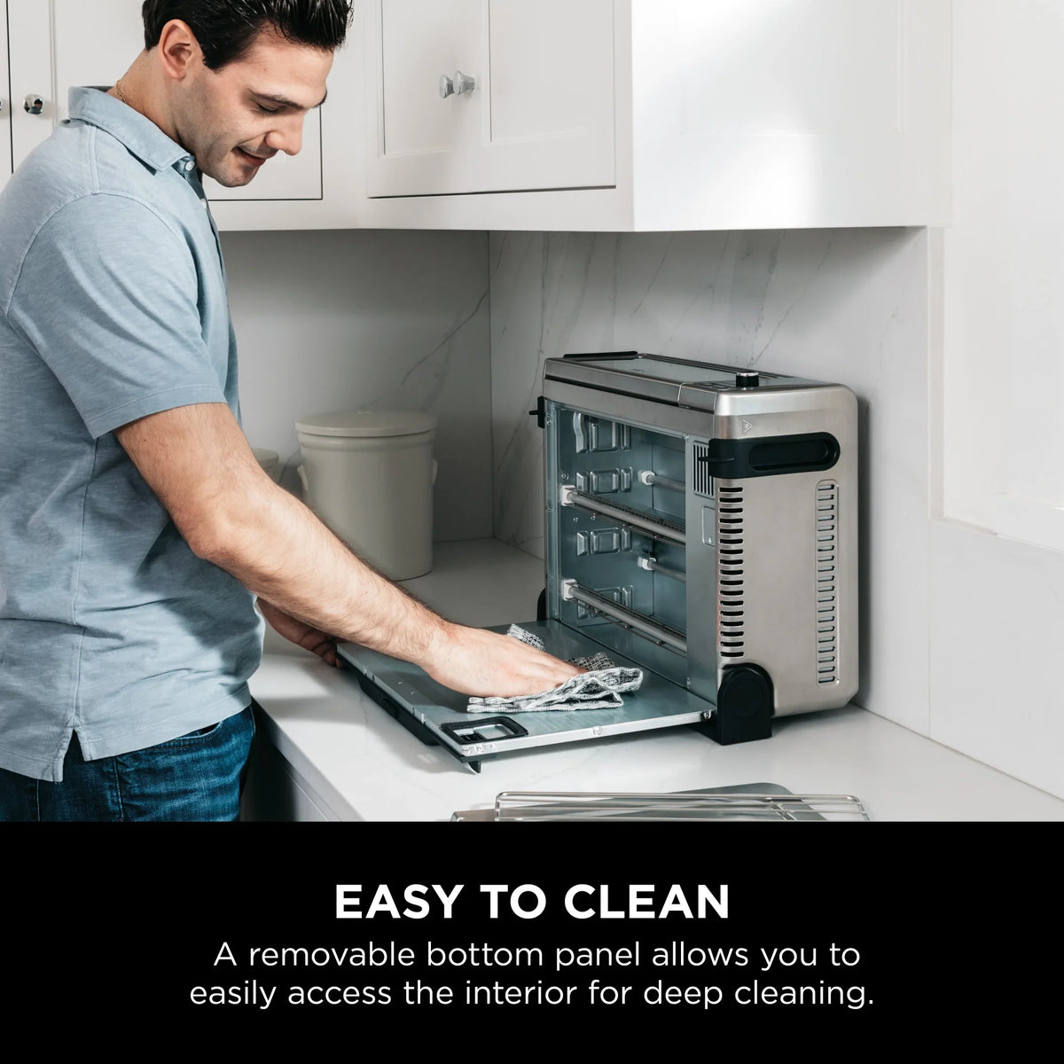 Ninja. SP101 Foodia?" 8-in-1 Digital Air Fry Oven, Flip-Away for Storage, Dehydrate, Keep Warm