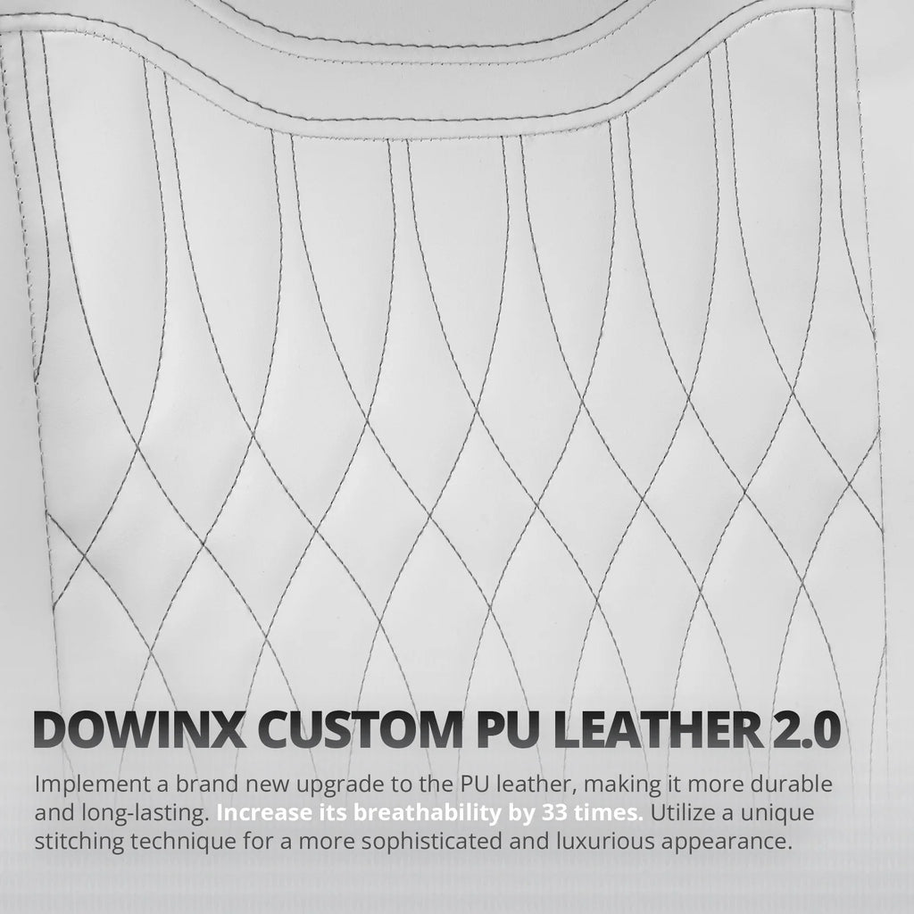 Dowinx Gaming Chair Breathable PU Leather Gamer Chair with Pocket Spring Cushion, Ergonomic Computer Chair with Massage Lumbar Support,Adjustable Swivel Task Chair with Footrest(Brown)