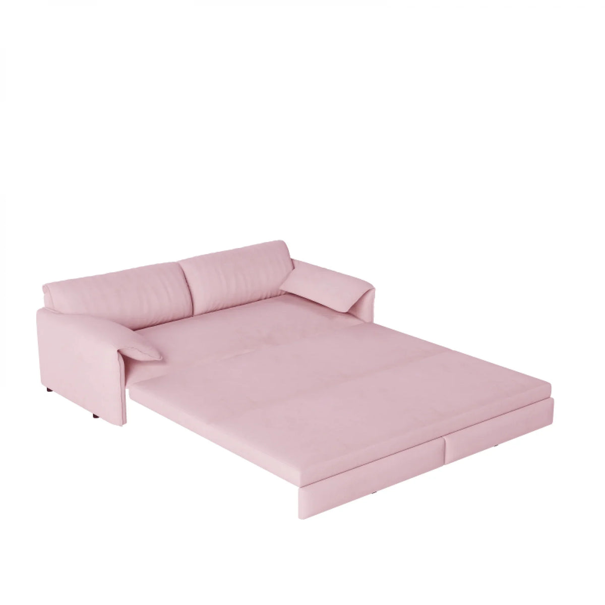 66" Queen Pull Out Sofa Bed, 3-in-1 Convertible Sleeper Sofa with Side Storage,Multi-Functional Velvet Loveseat Bed for Living Room,Bedroom