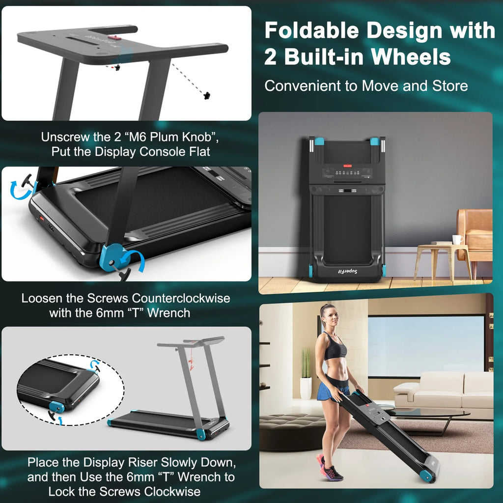 Gymax Electric Folding Treadmill Portable Cardio Running Machine w/ APP Control Red