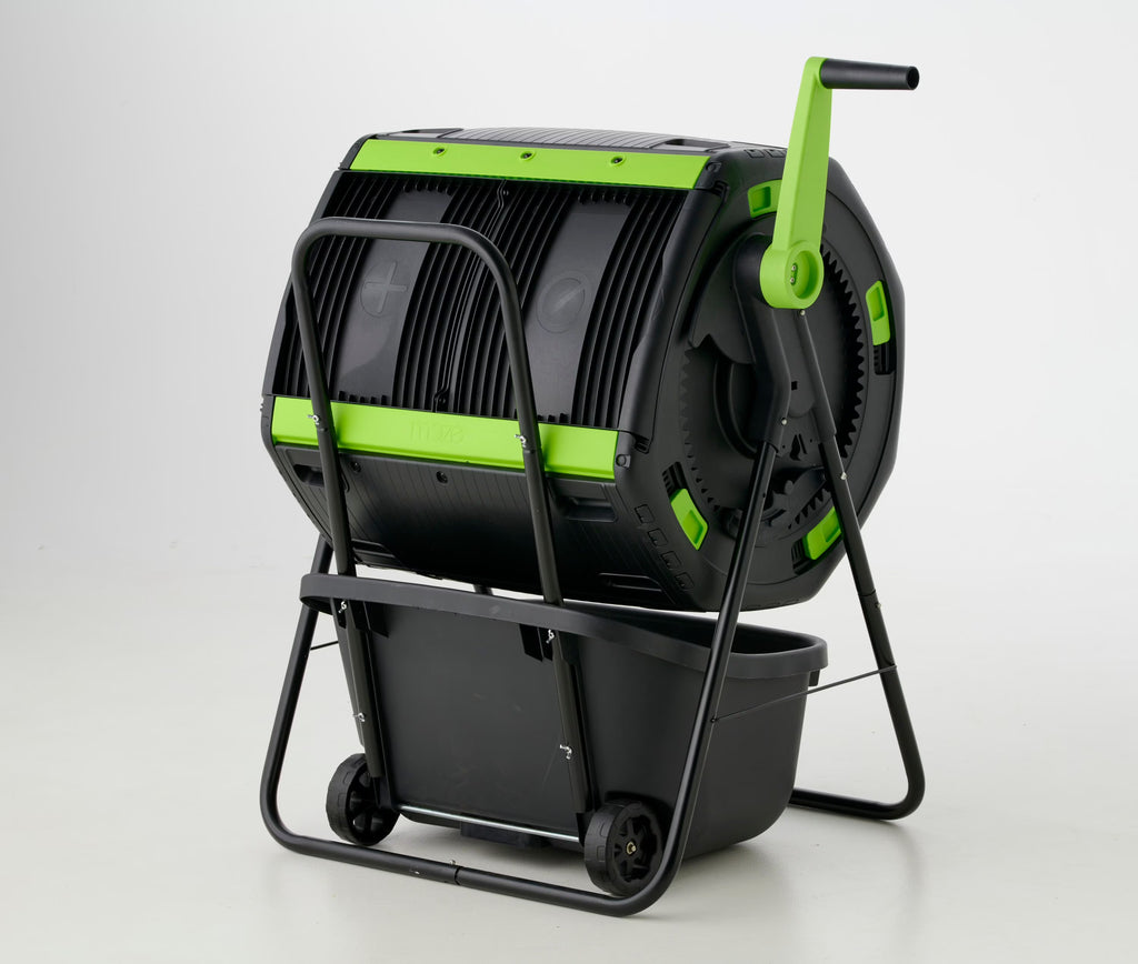 Maze RSI- 48 Gallon Geared Two Compartment Compost Tumbler and Cart