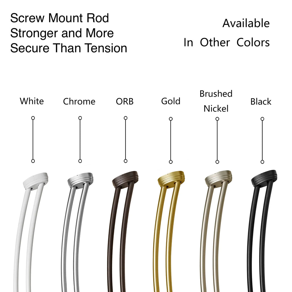 Utopia Alley Rustproof Wall Mounted Aluminum Double Curved Shower Curtain Rod, Screw Mount Rod, Secure Than Tension, Adjustable Shower Rod from 45" to 72", Includes shower liner & hooks (Bronze)