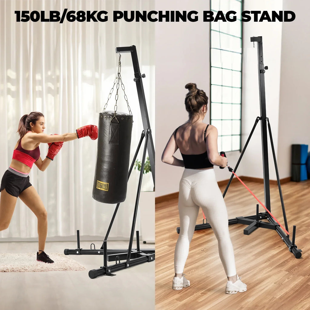 Pirecart Punching Bag Stand Height Adjustable Heavy Boxing Bag Stand for Home Gym Fitness, 150 lbs