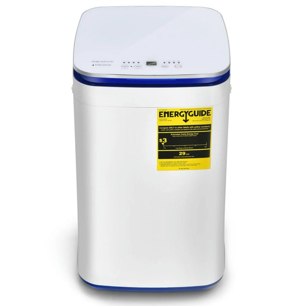 GVN Washer, Washing Machine,Laundry Machines,7.7 lbs Compact Full Automatic Washing Machine with Heating Function Pump