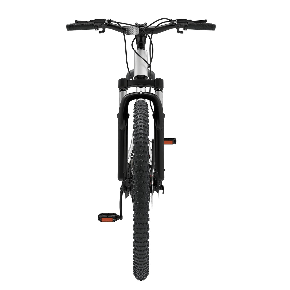 ModFusion 26-Inch Aluminum Alloy Mountain Bike, 21-Speed, Disc Brakes, Black with Brown Tires, 85% Assembled