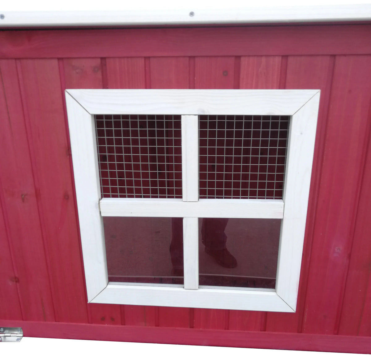 Wooden Portable Backyard Chicken Coop and Run with Chicken Coops, Red Fits 4-6 Chickens