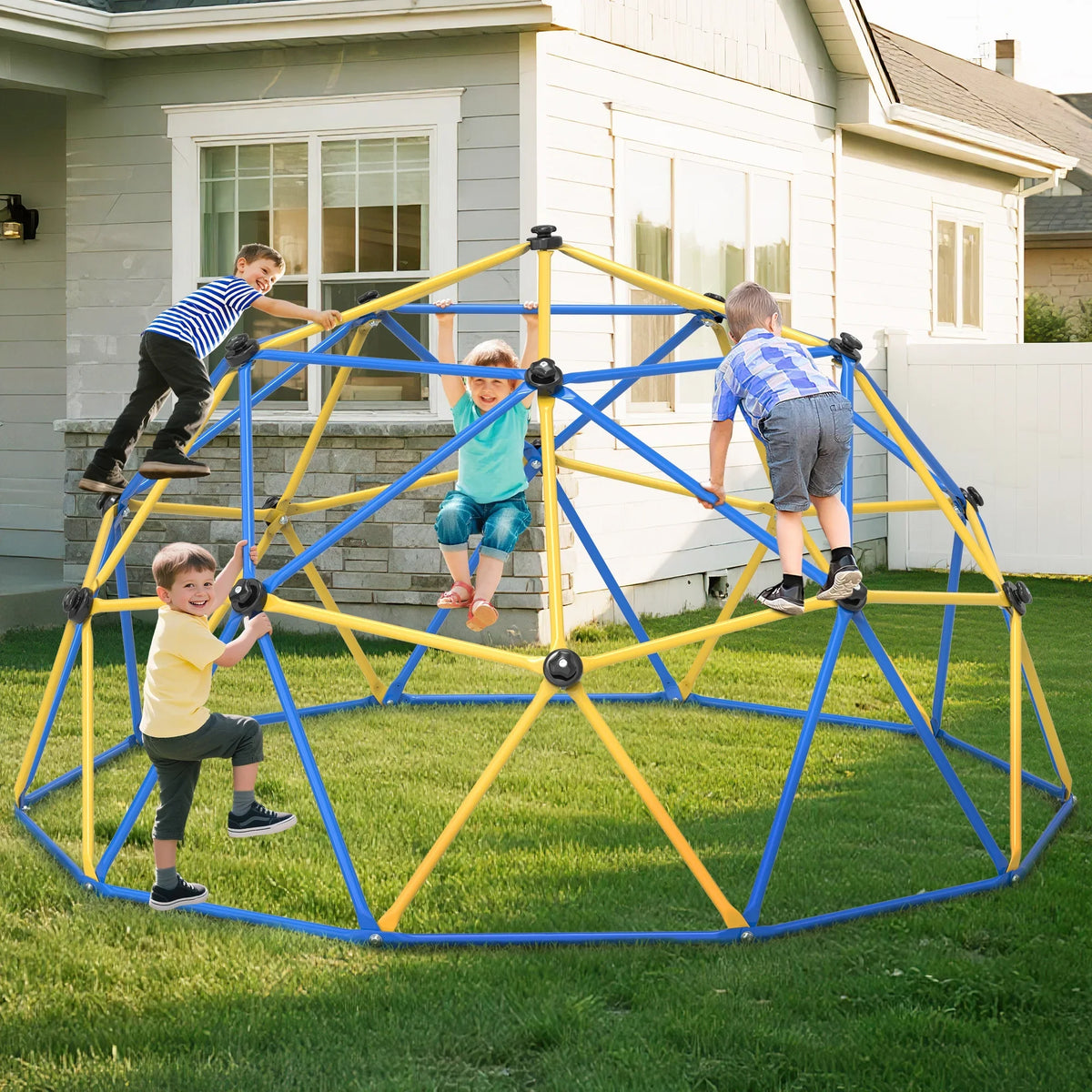 WOSTOO 10FT Climbing Dome,Kids Dome Climber Jungle Gym Outdoor Toddler Play Set for Kids 3-10 Year Outdoor Play, Supports up to 880lbs