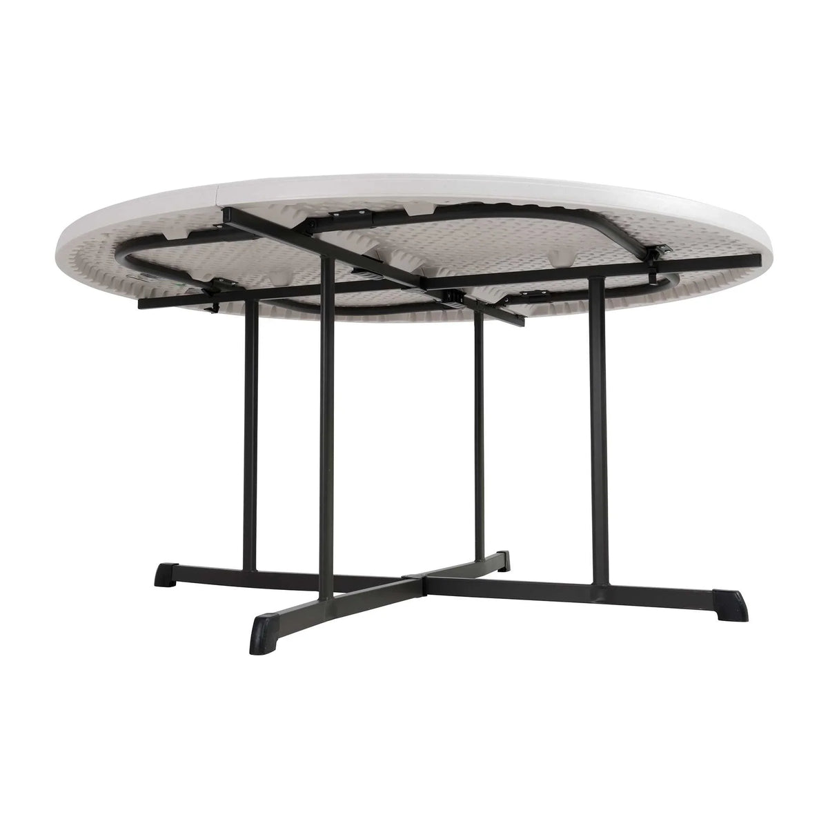 Lifetime 60" Centerfold Indoor/Outdoor Commercial Grade Folding Round Table, Almond 1 Piece 1 Count (80806)