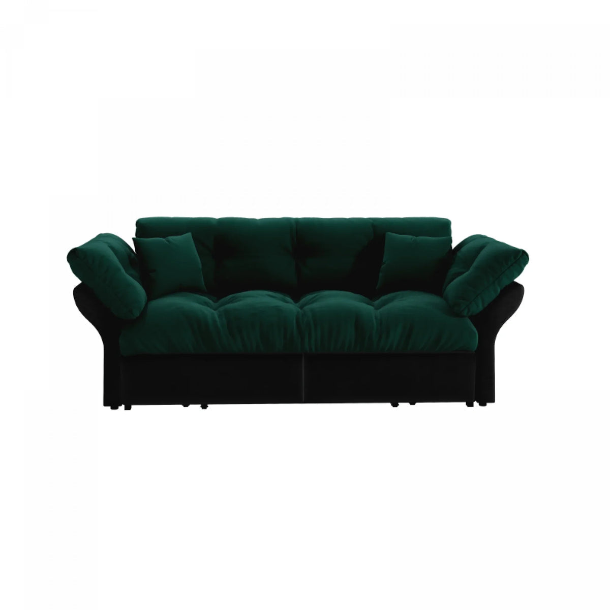 66" Queen Pull Out Sofa Bed, 3-in-1 Convertible Sleeper Sofa with Side Storage,Multi-Functional Velvet Loveseat Bed for Living Room,Bedroom
