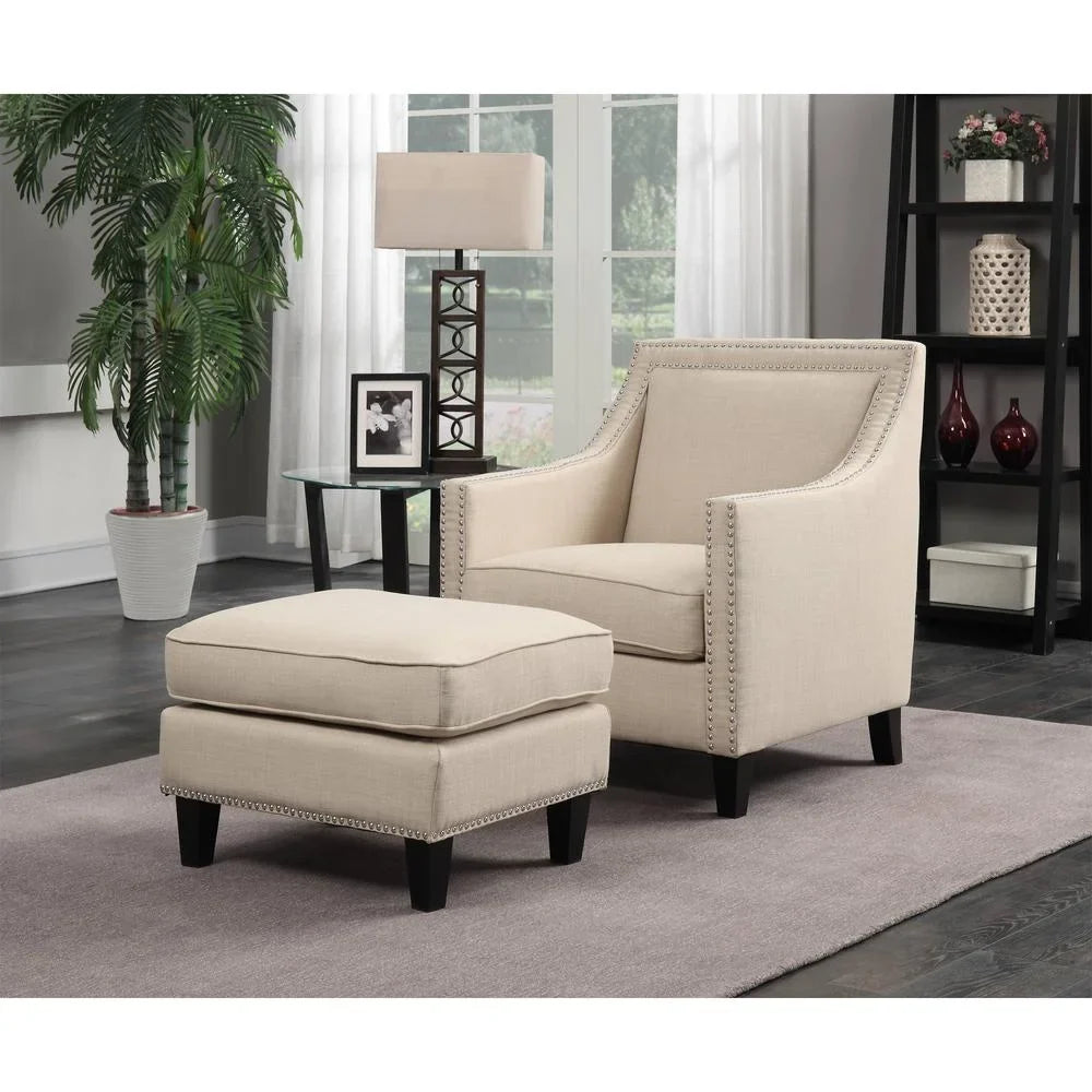 Picket House Emery Ottoman Heirloom Charcoal